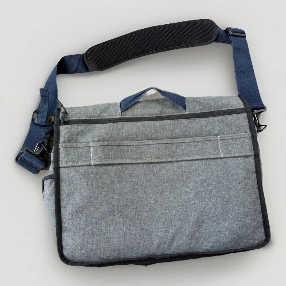 Timbuk2 Command Messenger Bag Gray Blue Laptop 13x17